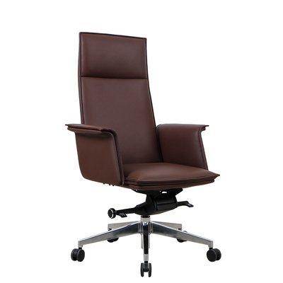 Brown Ergonomic Task Chair 70mm Exclusive Modern Leather PC Gaming Chair