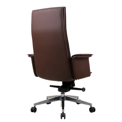 Brown Ergonomic Task Chair 70mm Exclusive Modern Leather PC Gaming Chair