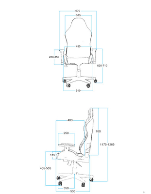 Child Ergonomic Adjustable Gaming Swivel Chair With Five Pointed Base