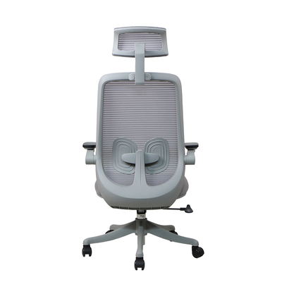 Smooth Gas Spring Ergo Swivel Chair Grey High Back Mesh PA6 GF30 Armrest