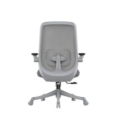 Smooth Gas Spring Ergo Swivel Chair Grey High Back Mesh PA6 GF30 Armrest