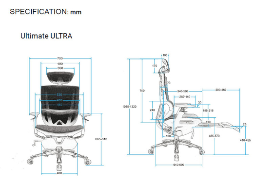 Ergonomic High Back Support Office Chair ANSI Adjustable Headrest With Class 4 Gaslift
