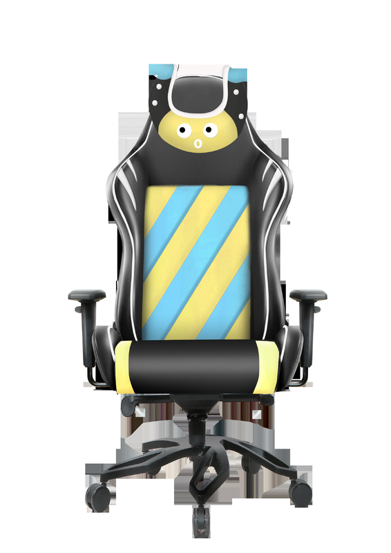 Child Ergonomic Racing Computer Chair Black Cream Butterfly Adjustable Seat